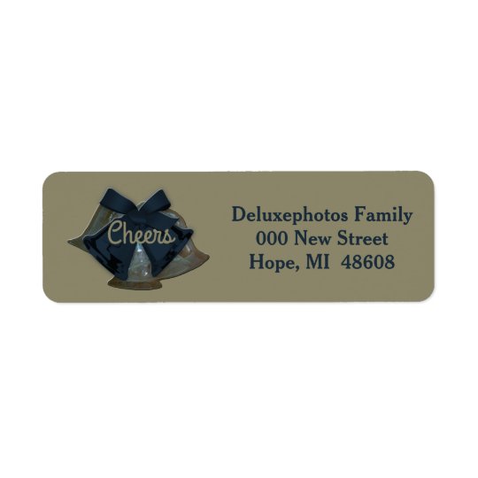 Cheers Black Pearl Bells Return Address Label