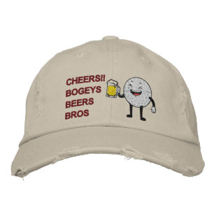 Cheers!! Bogeys Beers Bros Funny Golf Embroidered Hat