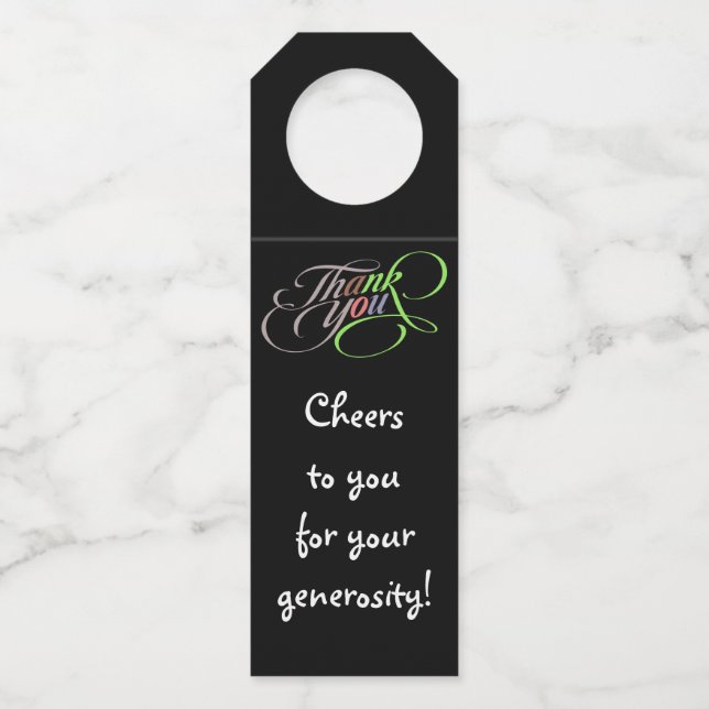 Cheers Bottle Hanger Tags (Front)