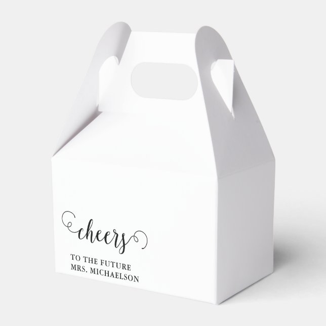 Cheers Bride To Be Wedding Event Favor Box (Front Side)