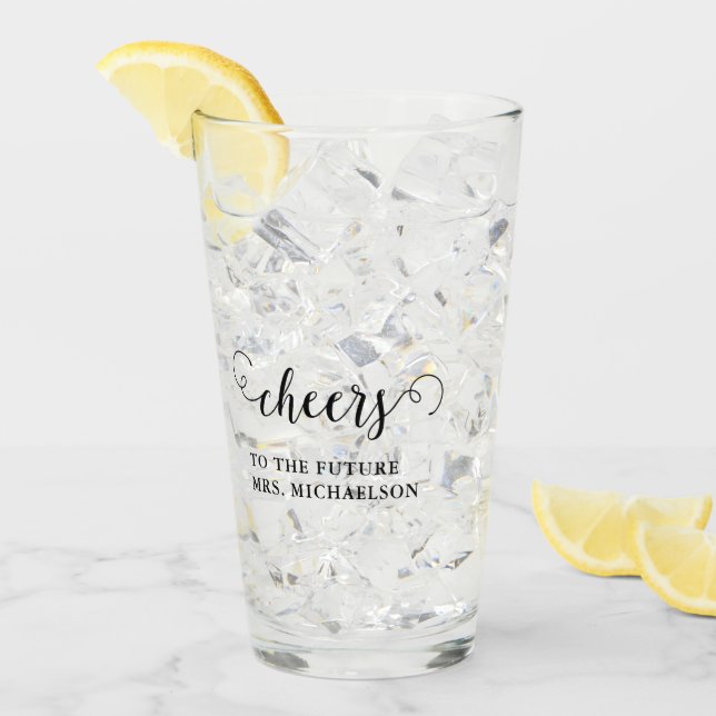 Cheers Bride To Be Wedding Event Glass (Front Ice)