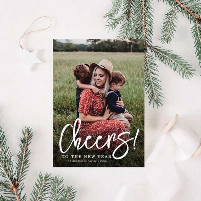CHEERS | brush script happy new year card (Creator Uploaded)