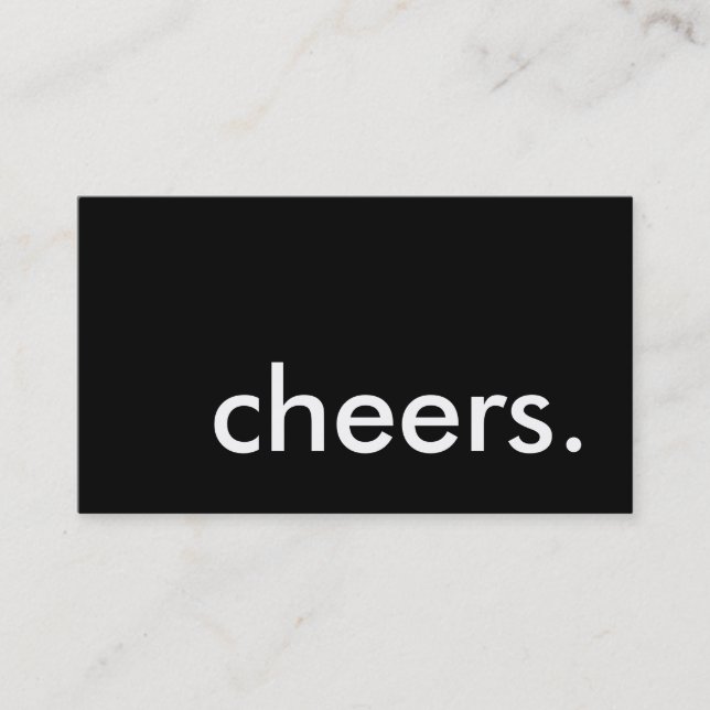 cheers. business card (Front)