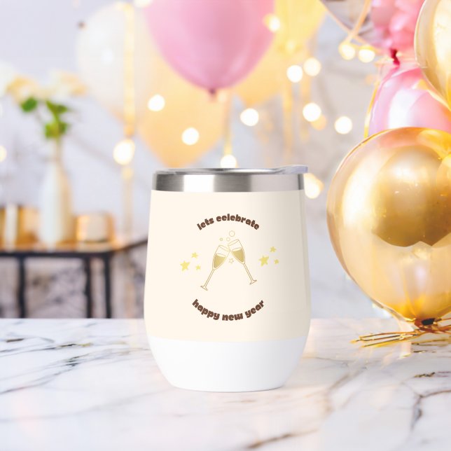 Cheers champagne glasses New Years message (Bachelor Party)