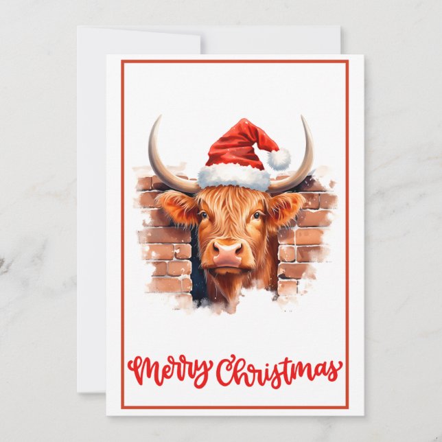 Cheers & Chill Snowman Holiday Card (Front)
