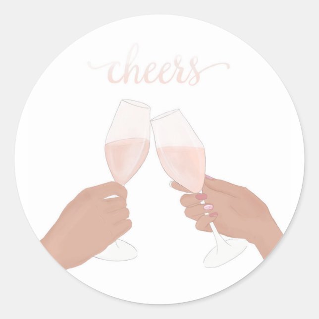 Cheers Classic Round Sticker (Front)