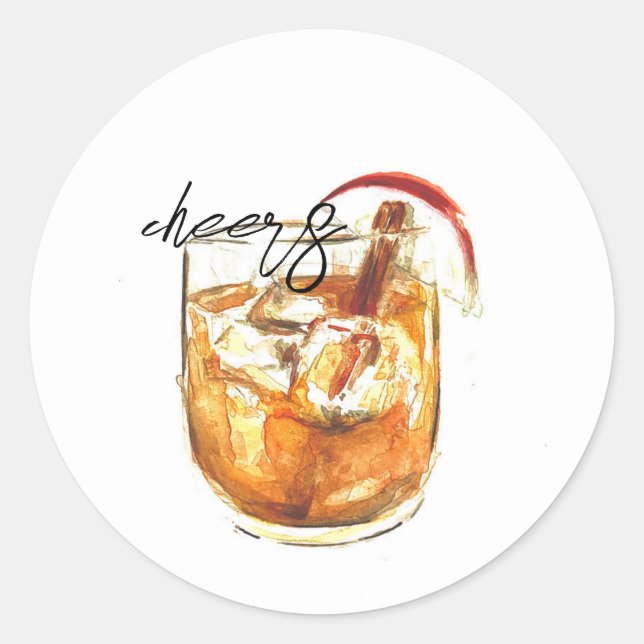Cheers Classic Round Sticker (Front)