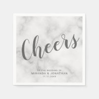 'Cheers' Classy Elegant Marble Wedding