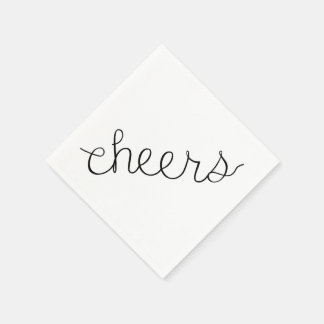 Cheers Cocktail Napkin Bar Art Housewarming
