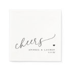 Cheers Cocktail Napkins Simple Elegant Wedding