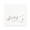 Cheers Cocktail Napkins Simple Elegant Wedding