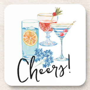 Cheers Cocktail Party Coaster