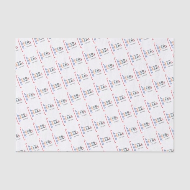 Cheers Congratulations Wedding Graduation Party Tissue Paper (Front)