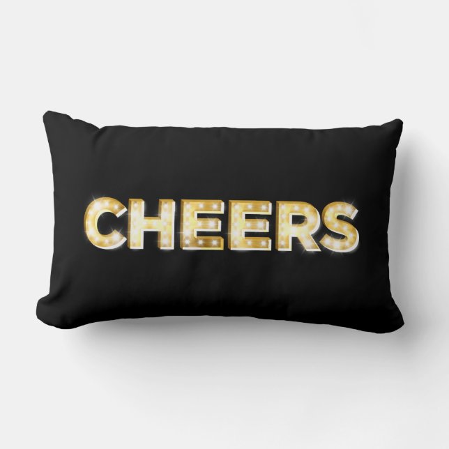 Cheers Cushion in Black (Front)