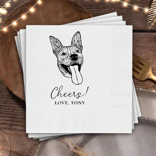 Cheers Custom Dog Wedding Napkins