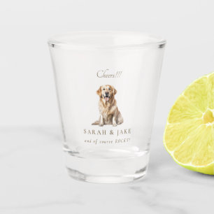 Cheers!!! Custom Names Pet Wedding Shot Glass