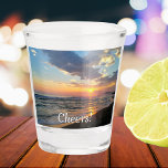 Cheers Custom Photo and Text Personalized Shot Glass<br><div class="desc">Upload a photo, add text, and easily create your personalized shot glass. You can TRANSFER this DESIGN on other Zazzle products and adjust it to fit most of the Zazzle items. Standard Studio designs are made in high-resolution vector graphics for a professional print. Thank you for choosing our designs and...</div>