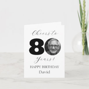 Cheers Custom Photo Milestone Birthday Greeting Card