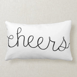 Cheers Cute Quote Throw Pillow Home Decor