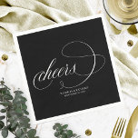 Cheers - Elegant Black And White Wedding Napkin<br><div class="desc">Cheers - Elegant Black And White Wedding</div>
