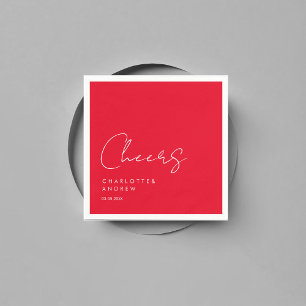 Cheers! Elegant, minimal, handwriting Napkin
