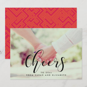 Cheers Elegant New Year's photo card