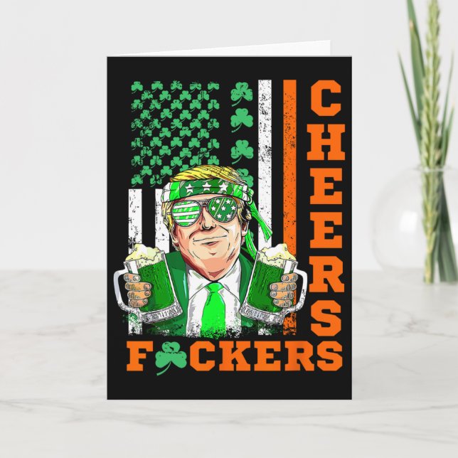 Cheers Ers St Patrick's Day Funny Beer Drinking Tr Card (Front)