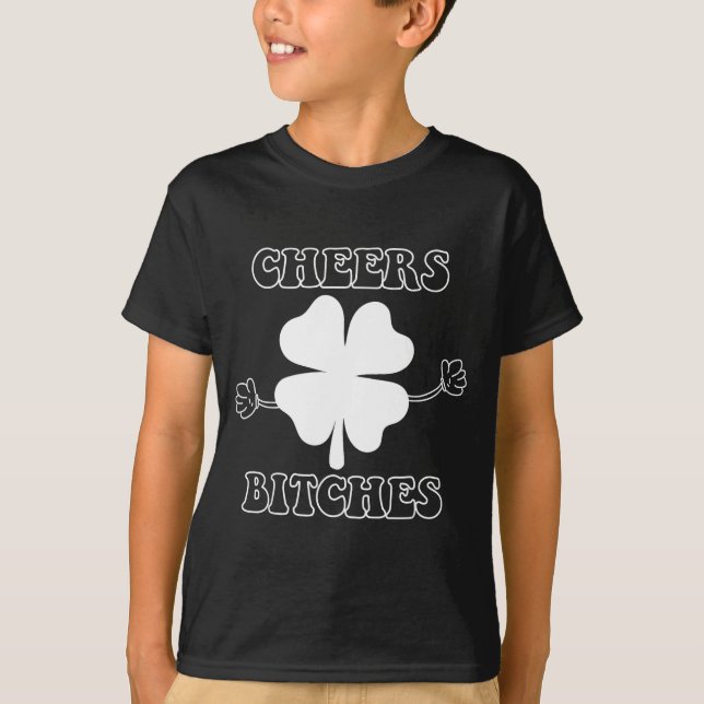 Cheers Es Lucky Clover Saint Patrick's Day Iri-shi T-Shirt (Front)
