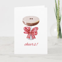 Cheers! Espresso Martini Holiday Card 