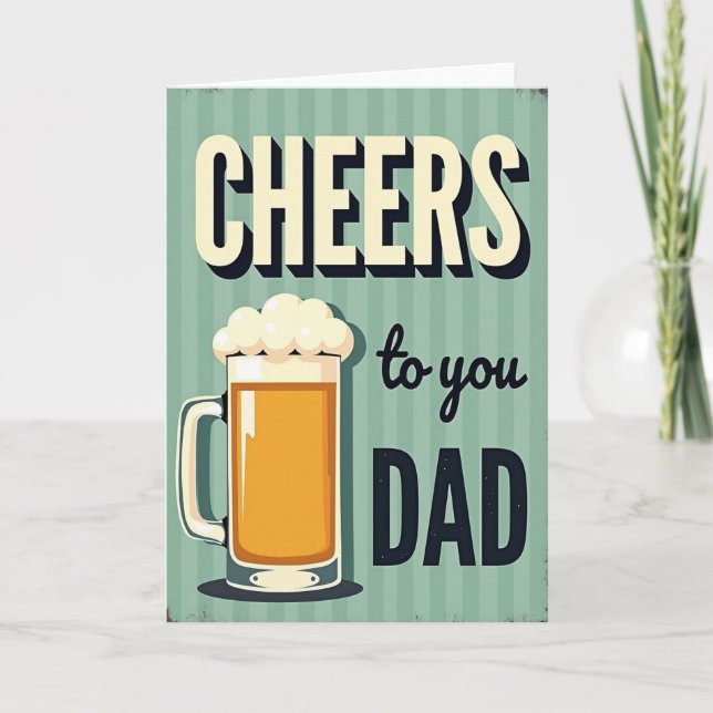 Cheers Fathers Day Mug Card (Front)