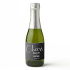 Cheers Faux BLACK GLITTER Wedding Mini