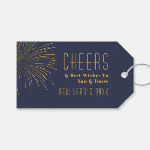 Cheers Fireworks New Year's Gift Tags