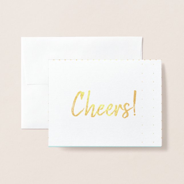 Cheers Foil Card with Artistic Inside (Front With Envelope)