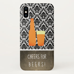 Cheers for Beers / Damask iPhone X Case