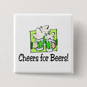 Cheers For Beers St Patty Day 2 Inch Square Button