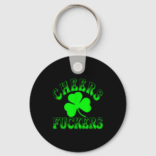 Cheers Forers Irish St Patricks Day Shamrock Tee Keychain
