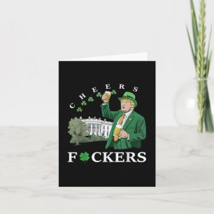 Cheers Forers St Patricks Day Funny Beer Drinking Card