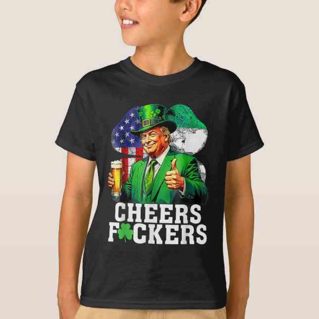 Cheers Forers St Patricks Day Funny Beer Drinking  T-Shirt (Front)