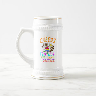 Cheers Friends Who Drink Together Beer Stein