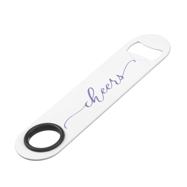 CHEERS!  Fun Beautiful Typography with Name Bar Key (Back Angled)