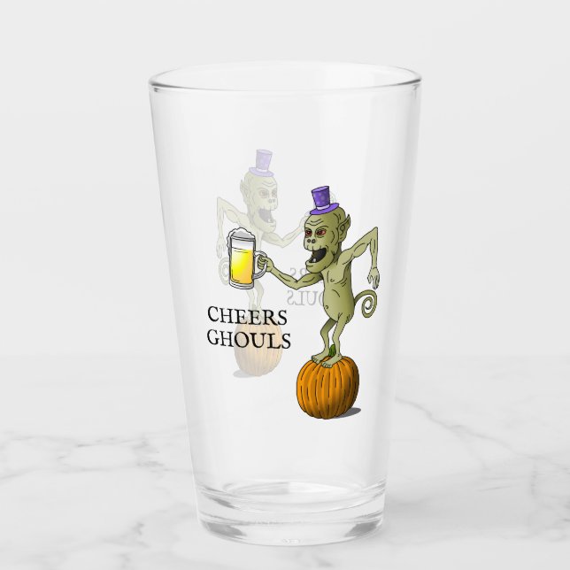 Cheers Ghouls Halloween Party Glass (Front)