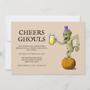 Cheers Ghouls Halloween Party Invitation
