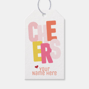 Cheers Gift Tag, Housewarming Colourful  Gift Tags