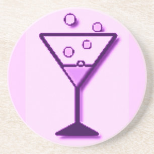 Cheers Glass of Bubbly print Coaster