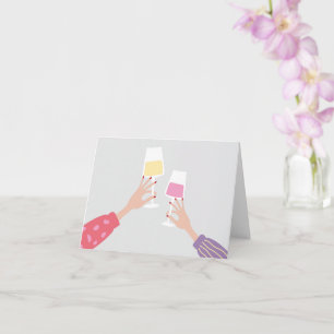 Cheers glass party card