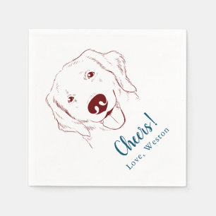 Cheers! Golden Retriever Pet Wedding Napkins