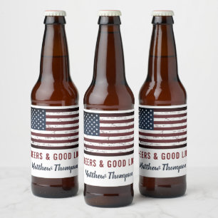 Cheers & Good Luck Soldier Going Away Party Beer Bottle Label