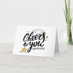 Cheers Graduation Graphics Best Graduation Party Card