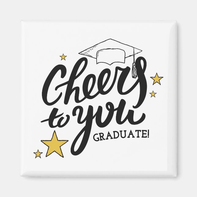 Cheers Graduation Graphics Best Graduation Party Magnet (Front)