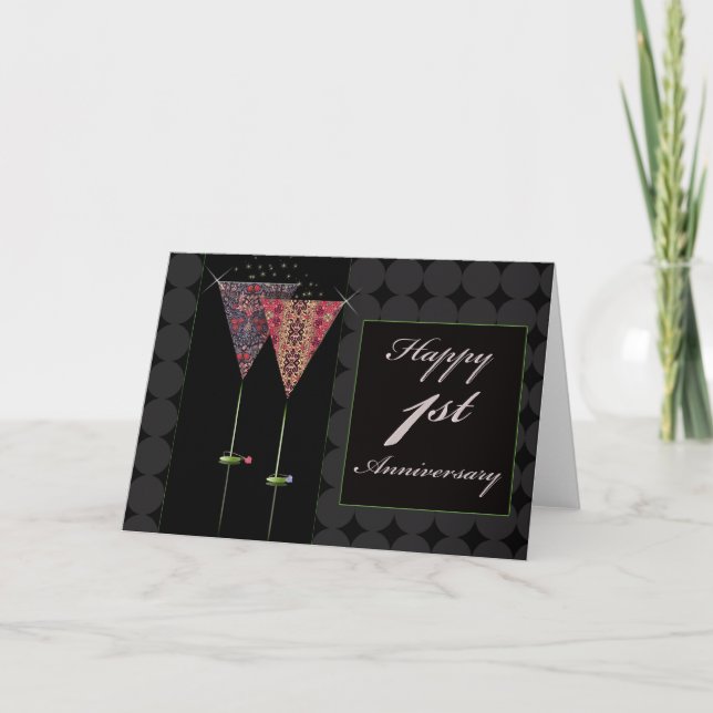 Cheers - Happy 1st Anniversary Card (Front)